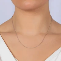 Silver Treasures Made In Italy Womens Sterling Silver 18 Inch Cable Chain Necklace