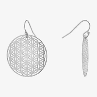 Silver Reflections Womens Pure Silver Over Brass Round Drop Earrings