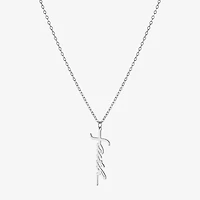 Silver Treasures Faith Womens Sterling Silver 16 Inch Pendant Necklace