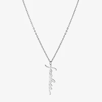 Silver Treasures Fearless Womens Sterling Silver 16 Inch Pendant Necklace