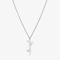 Silver Treasures Strong Womens Sterling Silver 16 Inch Pendant Necklace