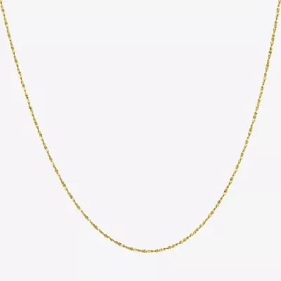 Silver Treasures Made In Italy Womens 14K Gold Over Silver 18 Inch Cable Chain Necklace