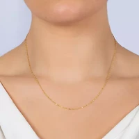 Silver Treasures Made In Italy Womens 14K Gold Over Silver 18 Inch Cable Chain Necklace
