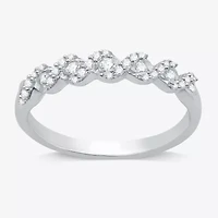 I Said Yes (H-I / I1) Womens 1/4 CT. T.W. Lab Grown White Diamond Sterling Silver Anniversary Wedding Band