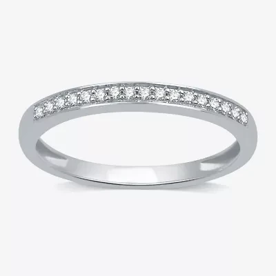 I Said Yes (H-I / I1) Womens 1/10 CT. T.W. Lab Grown White Diamond Sterling Silver Band