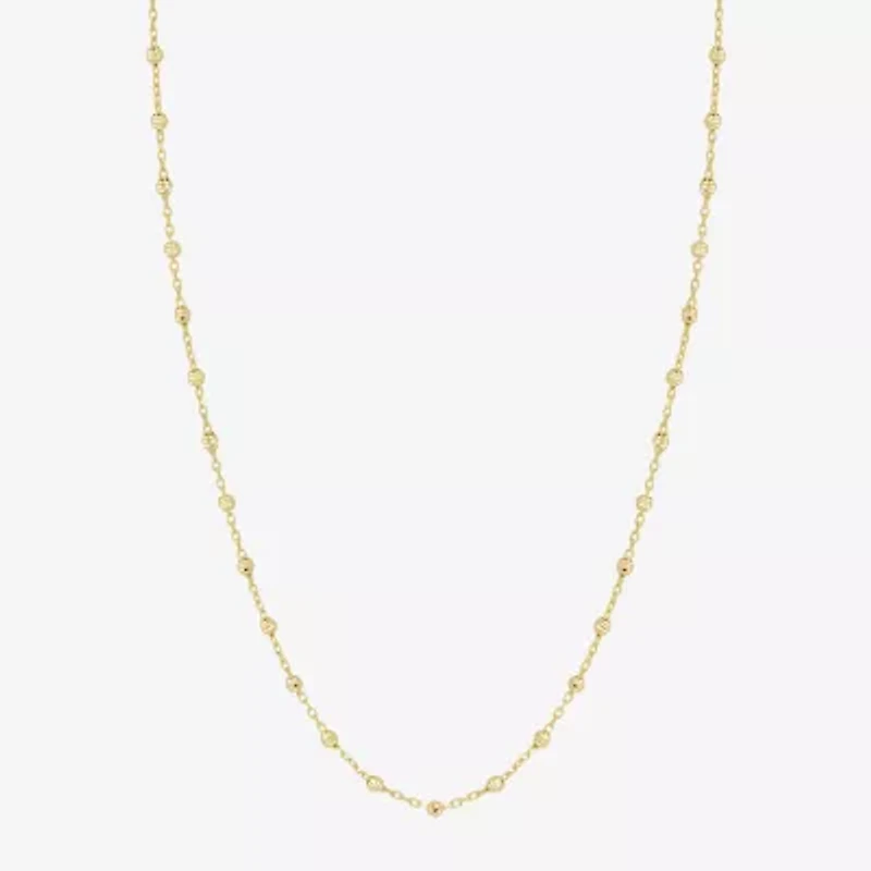 Womens 14K Gold 17 Inch Pendant Necklace