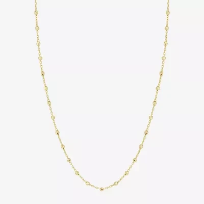 Womens 14K Gold 17 Inch Pendant Necklace