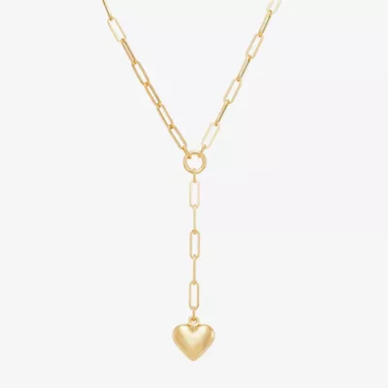 Gold Addiction Lariat Style Womens 10K Gold 18 Inch Y Necklace