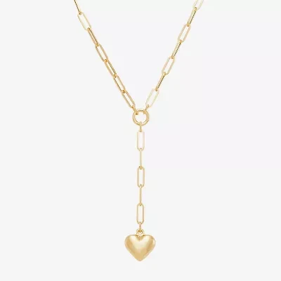 Gold Addiction Lariat Style Womens 10K Gold 18 Inch Y Necklace