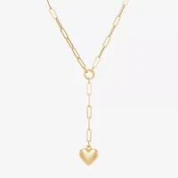 Gold Addiction Lariat Style Womens 10K Gold 18 Inch Y Necklace