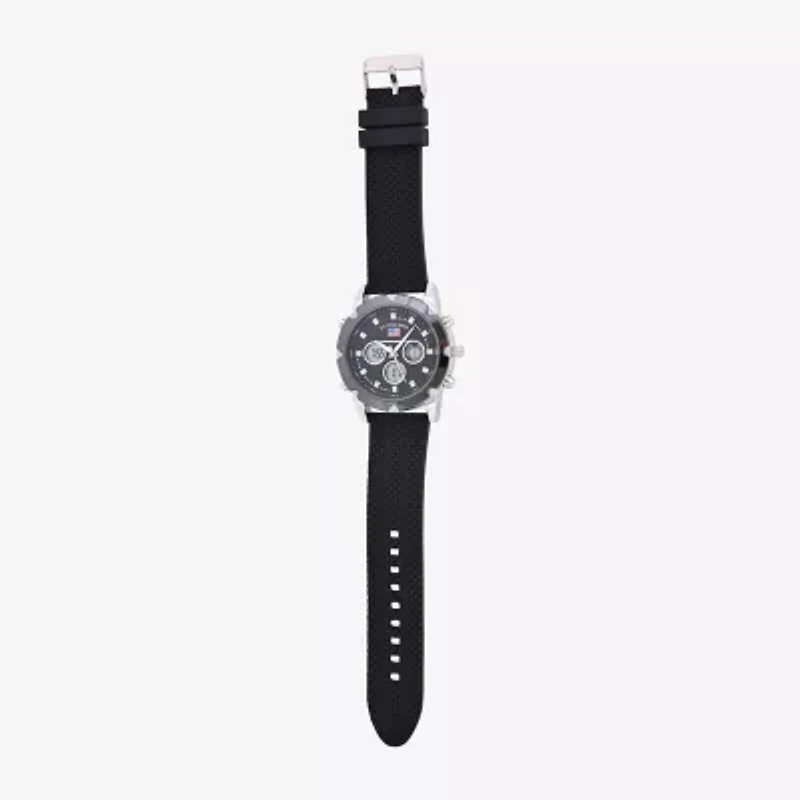 U.S. Polo Assn. Mens Black Strap Watch Us9799jc