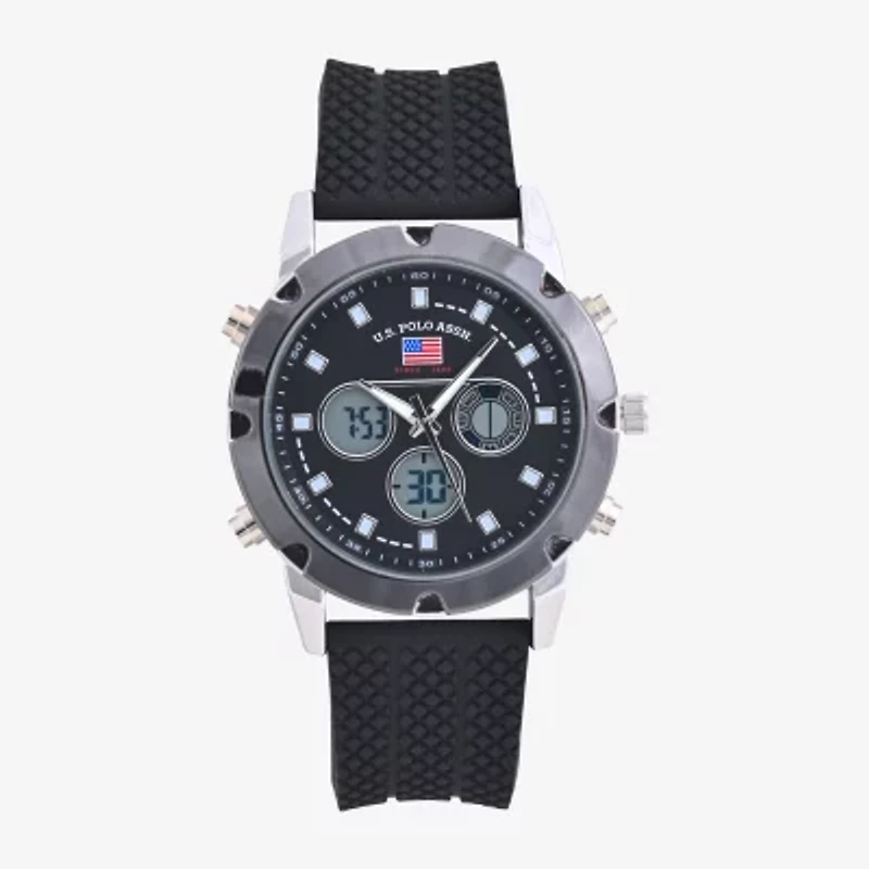U.S. Polo Assn. Mens Black Strap Watch Us9799jc