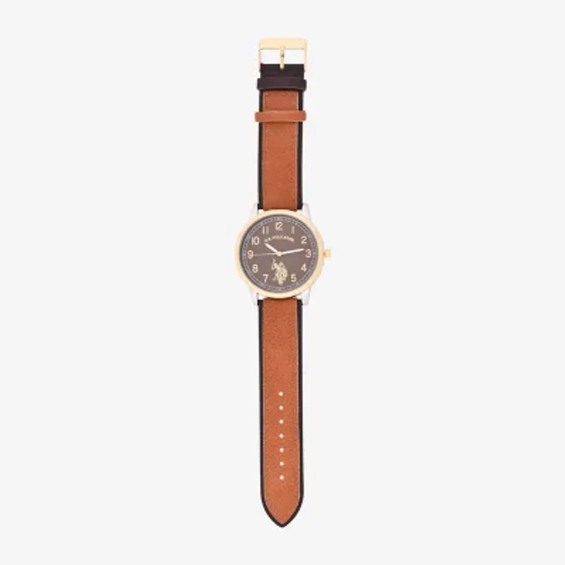 U.S. Polo Assn. Mens Brown Strap Watch Usc50596jc