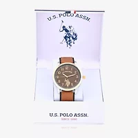 U.S. Polo Assn. Mens Brown Strap Watch Usc50596jc