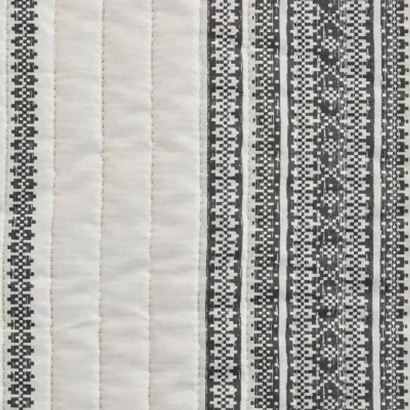 Linery Farmhouse Stripe Reversible Quilt Set