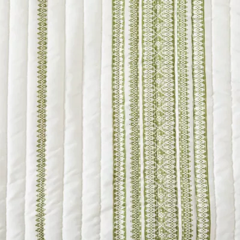 Linery Farmhouse Stripe Reversible Quilt Set