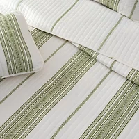Linery Farmhouse Stripe Reversible Quilt Set