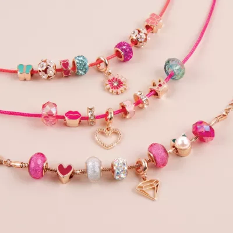 Make It Real Halo Charms 2-In-1 True Blue & Think Pink DIY Jewelry Kit