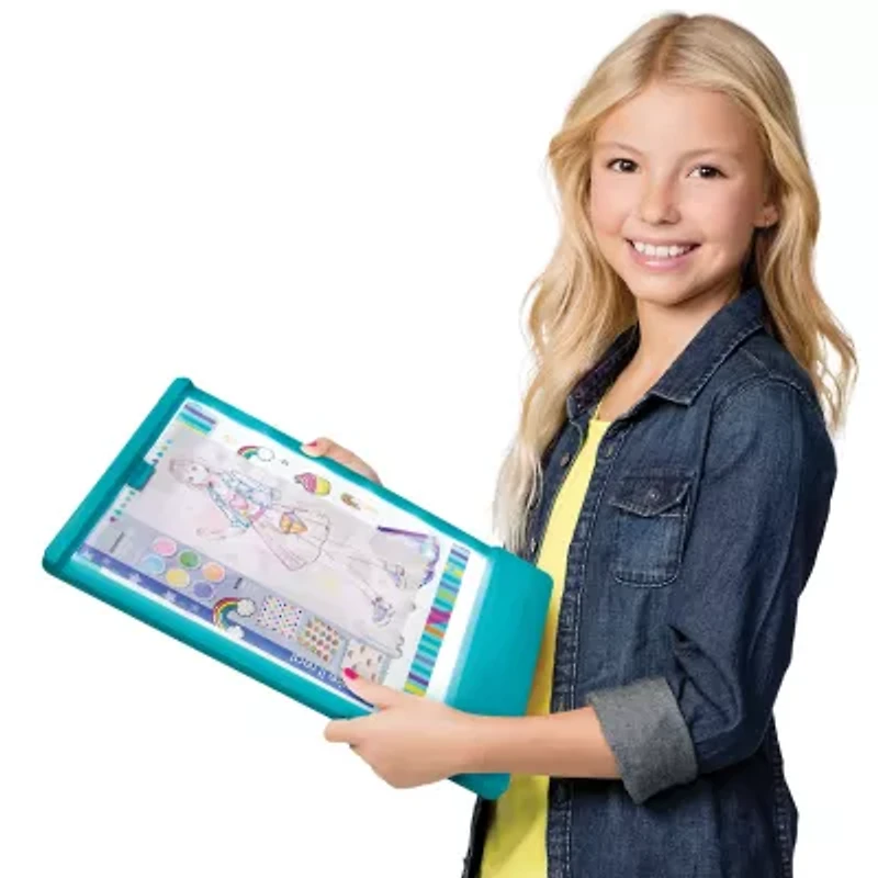 Make It Real Fashion Design Tracing Light Table 8-pc. Coloring Set