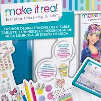 Make It Real Fashion Design Tracing Light Table 8-pc. Coloring Set