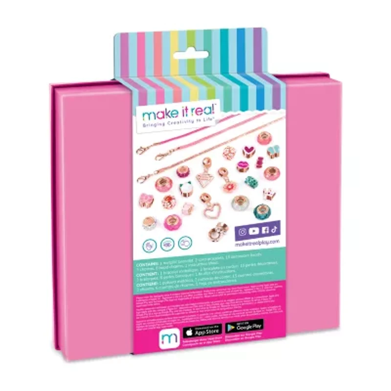 Make It Real Halo Charms Bracelets Think Pink DIY Jewelry Kit
