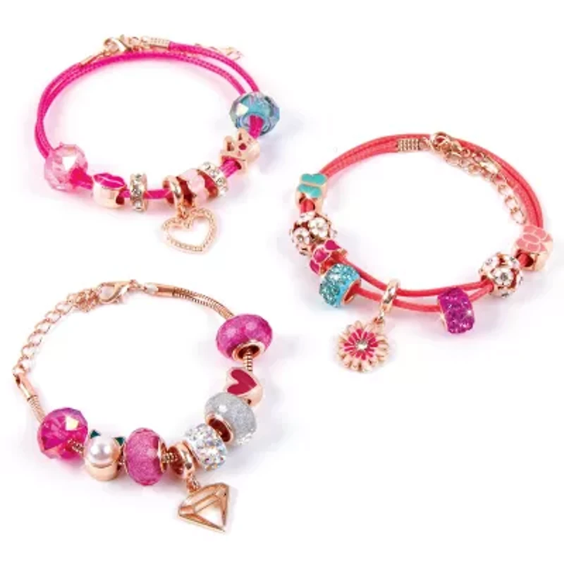 Make It Real Halo Charms Bracelets Think Pink DIY Jewelry Kit