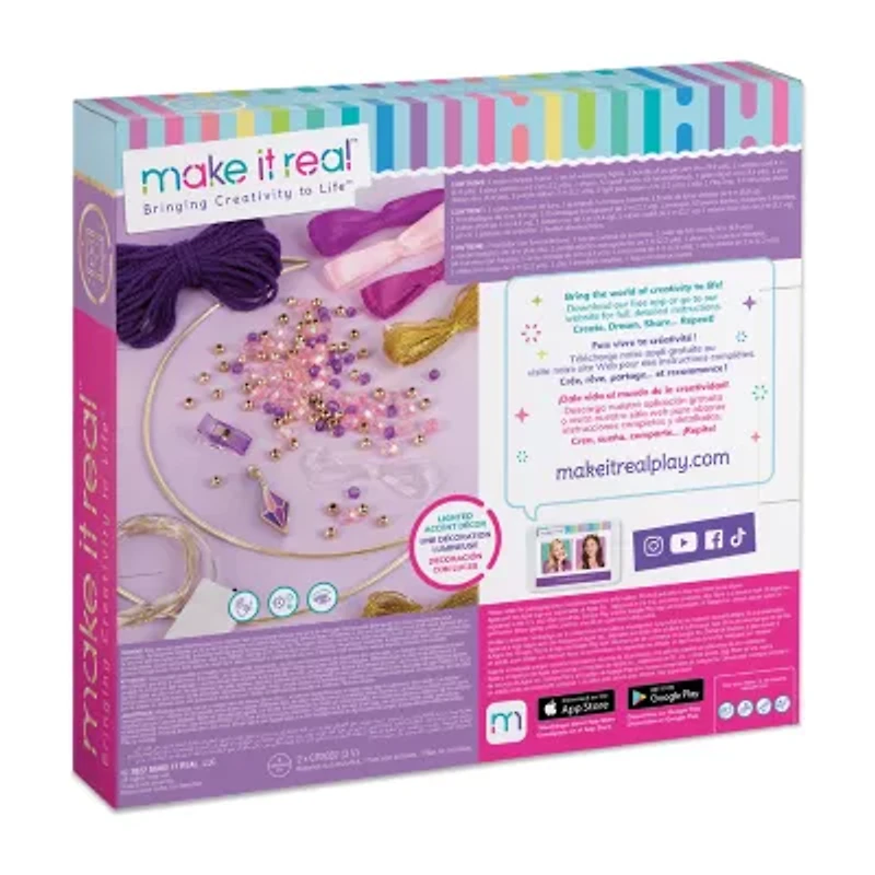 Make It Real DIY Lunar Dream Catcher with Lights - Purple Pink & Gold