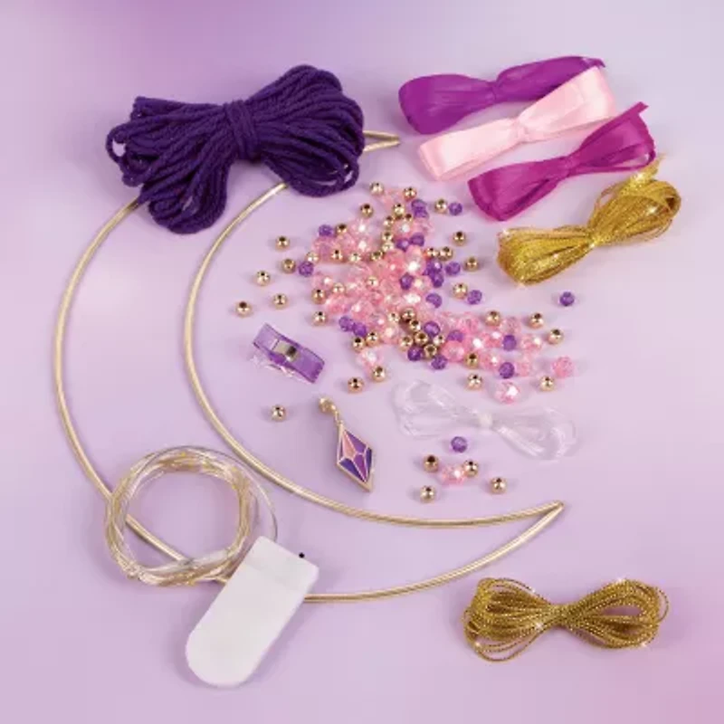 Make It Real DIY Lunar Dream Catcher with Lights - Purple Pink & Gold