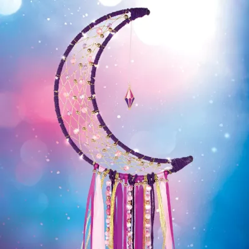 Make It Real DIY Lunar Dream Catcher with Lights - Purple Pink & Gold