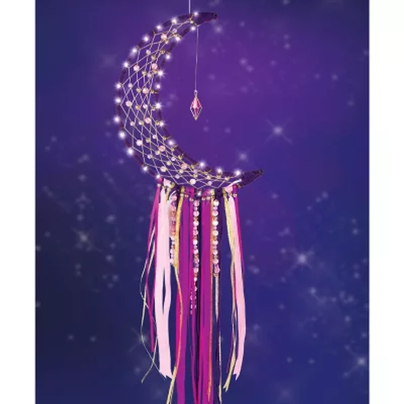 Make It Real DIY Lunar Dream Catcher with Lights - Purple Pink & Gold