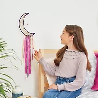 Make It Real DIY Lunar Dream Catcher with Lights - Purple Pink & Gold