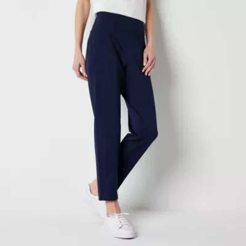 Stylus Womens Tapered High Rise Pull-On Pant
