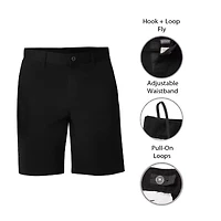 St. John's Bay Dexterity Mens 10" Mid Rise Adaptive Stretch Fabric Adjustable Features Easy-on + Easy-off Chino Short