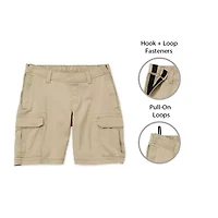 St. John's Bay Mens 10" Mid Rise Adaptive Stretch Fabric Easy-on + Easy-off Seated Wear Cargo Short