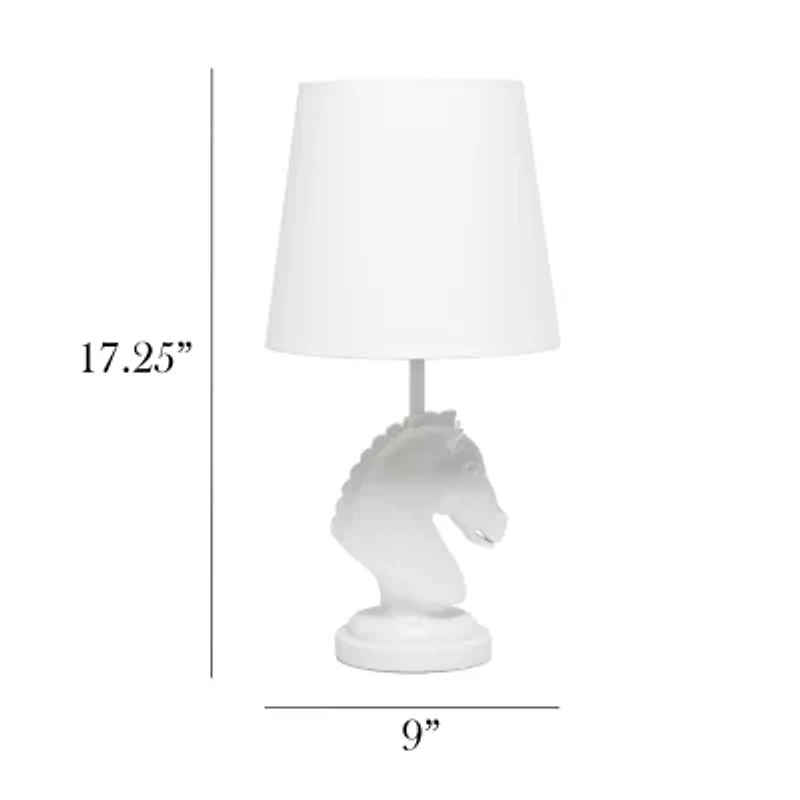 All the Rages Simple Designs Decorative Chess Horse Table Lamp