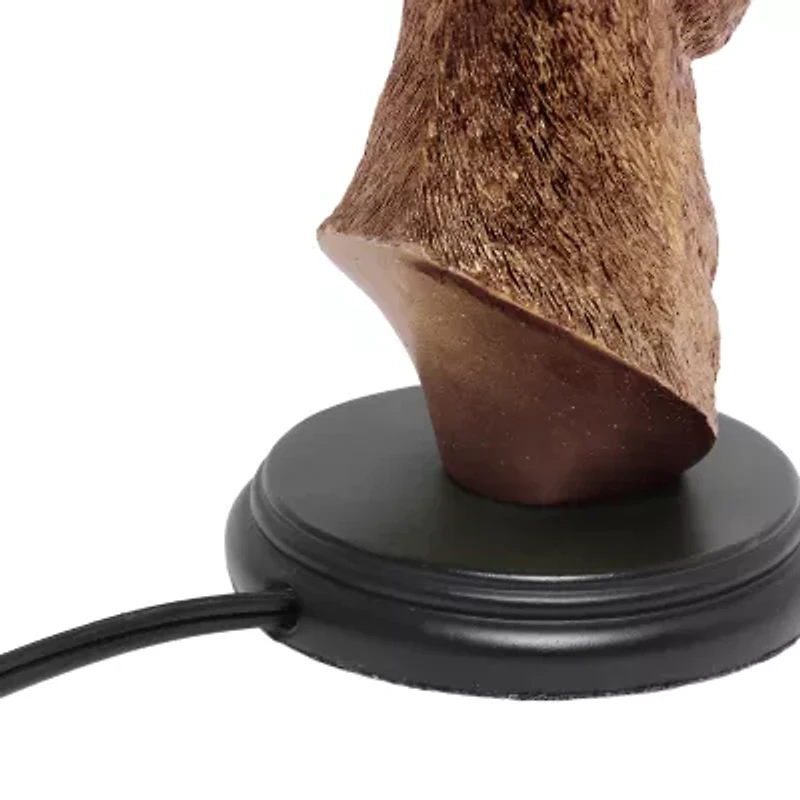 All the Rages Simple Designs Rustic Copper Deer With Antlers Table Lamp