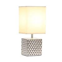 All the Rages Simple Designs Hammered Metallic Ceramic Table Lamp