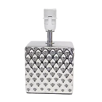 All the Rages Simple Designs Hammered Metallic Ceramic Table Lamp