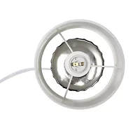 All the Rages Simple Designs Ruffled Metallic Ceramic Table Lamp