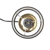 All the Rages Simple Designs Ruffled Metallic Ceramic Table Lamp