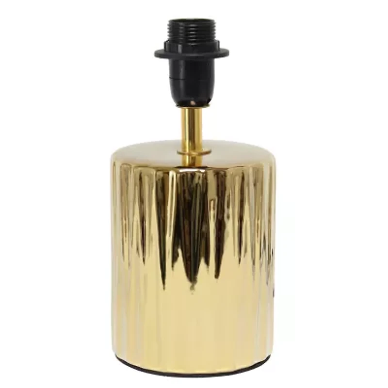 All the Rages Simple Designs Ruffled Metallic Ceramic Table Lamp