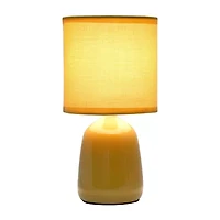 All the Rages Simple Designs Thimble Base Ceramic Table Lamp