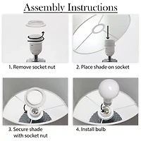 All the Rages Simple Designs Purled Texture Ceramic Table Lamp