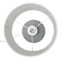 All the Rages Simple Designs Purled Texture Ceramic Table Lamp