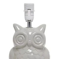 All the Rages Simple Designs Owl Ceramic Table Lamp