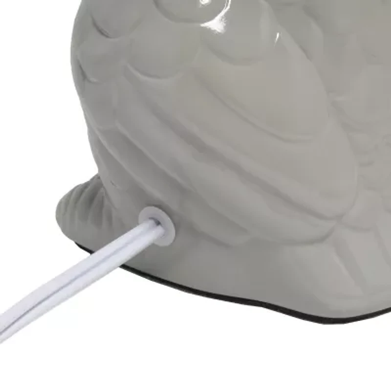 All the Rages Simple Designs Owl Ceramic Table Lamp