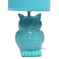 All the Rages Simple Designs Owl Ceramic Table Lamp