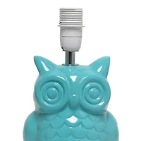 All the Rages Simple Designs Owl Ceramic Table Lamp
