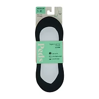 Peds V-Neck Super Low Cut Womens Multi-Pack 2 Pair Liner Socks