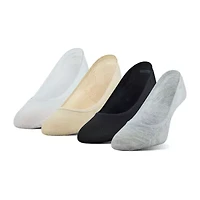 Peds Low Cut Womens Multi-Pack 4 Pair Plus Tall Liner Socks